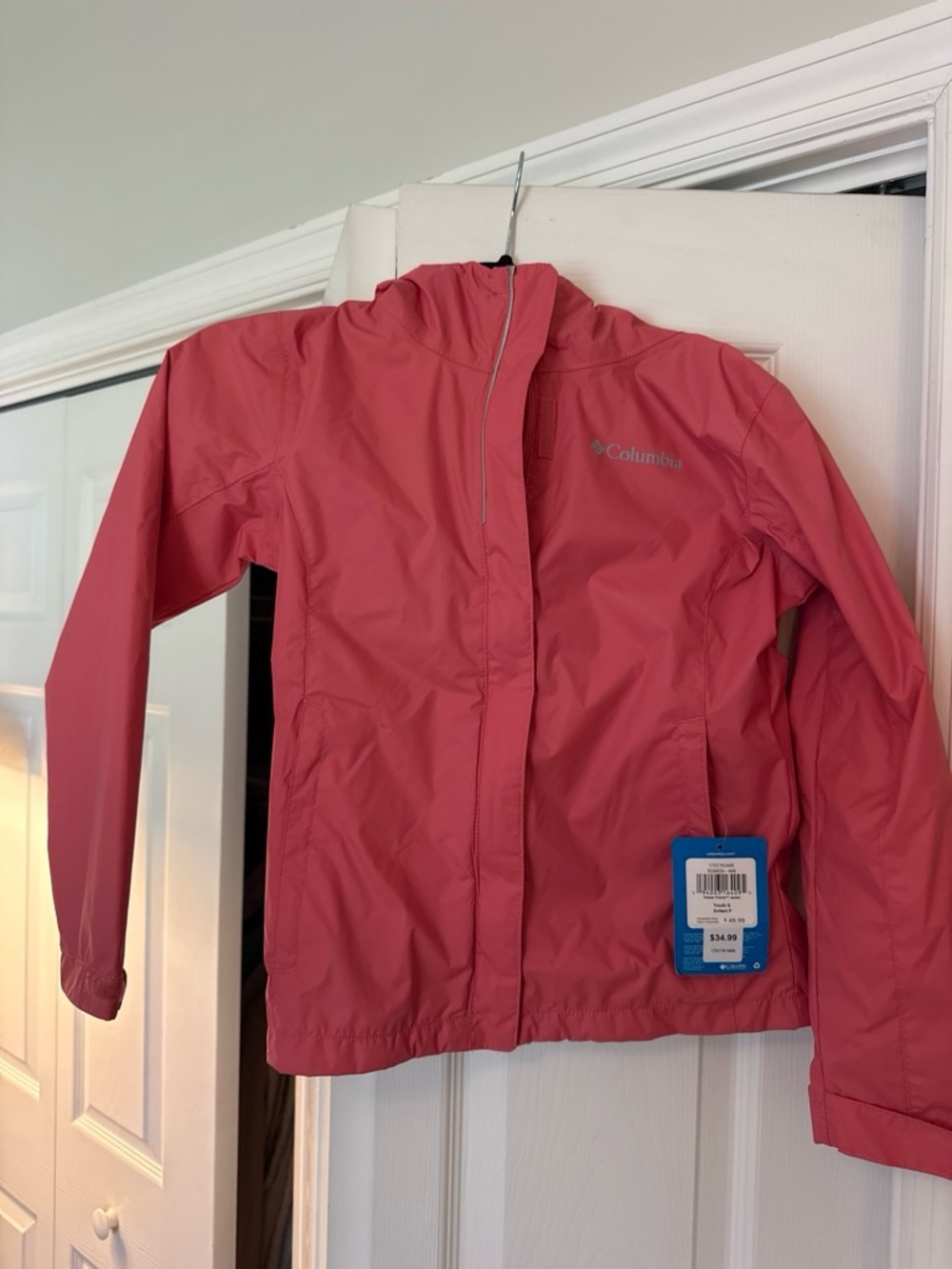 Columbia Youth Coral Hooded Rain Jacket